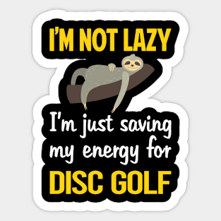 Funny Lazy Disc Golf Sticker